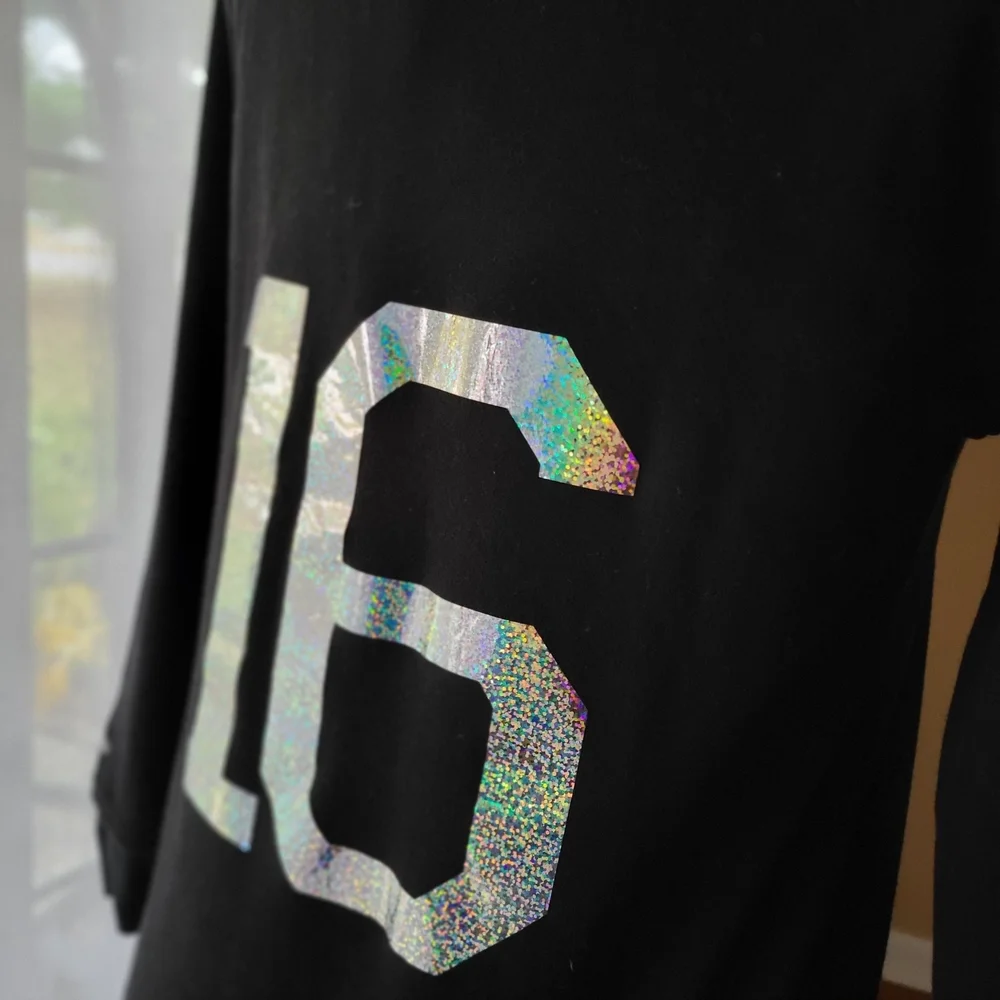 New Era Black and Blue Detroit Lions Hoodie Size Small Womens - Picture 6 of 9